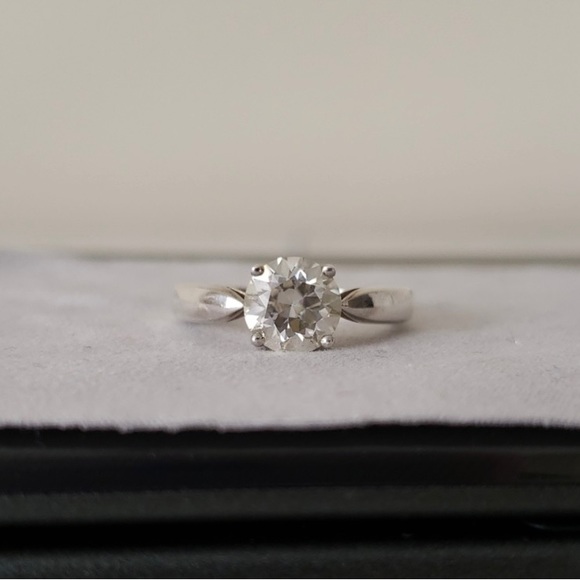 Tiffany Harmony Style Moissanite Wedding Ring Set - Picture 2 of 5